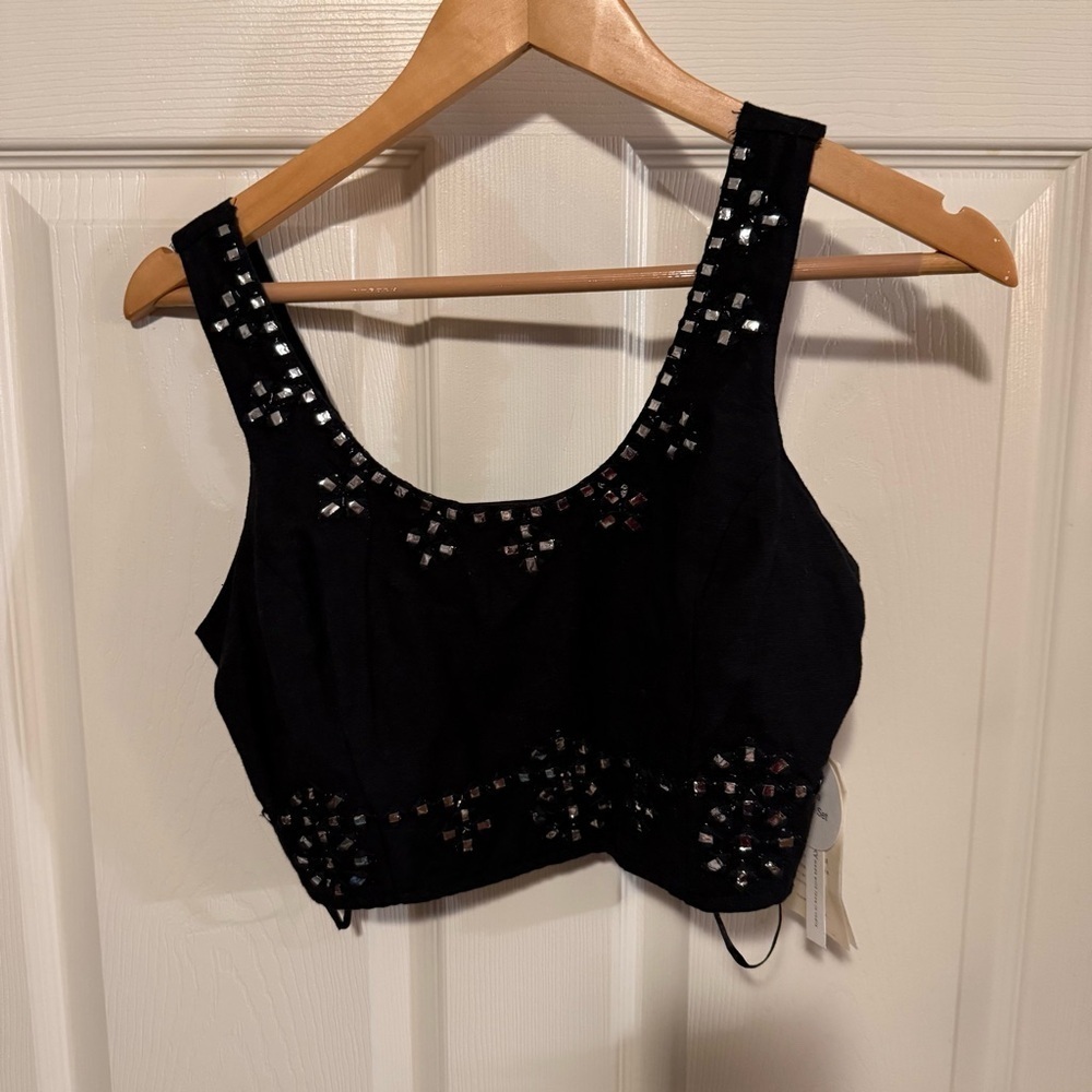 NWT Midnight Sky Crop Top and Skirt Two-Piece Set